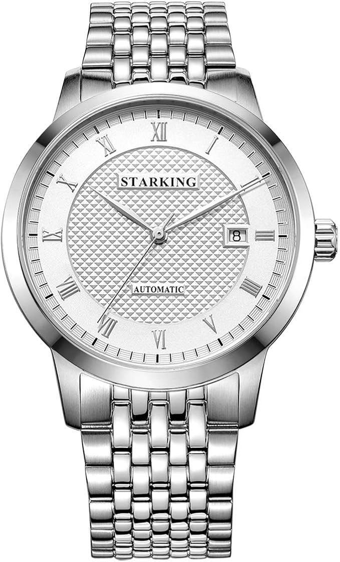 starking *品牌奢华自动男式腕表 am0184 皮革手表男式休闲风格时尚